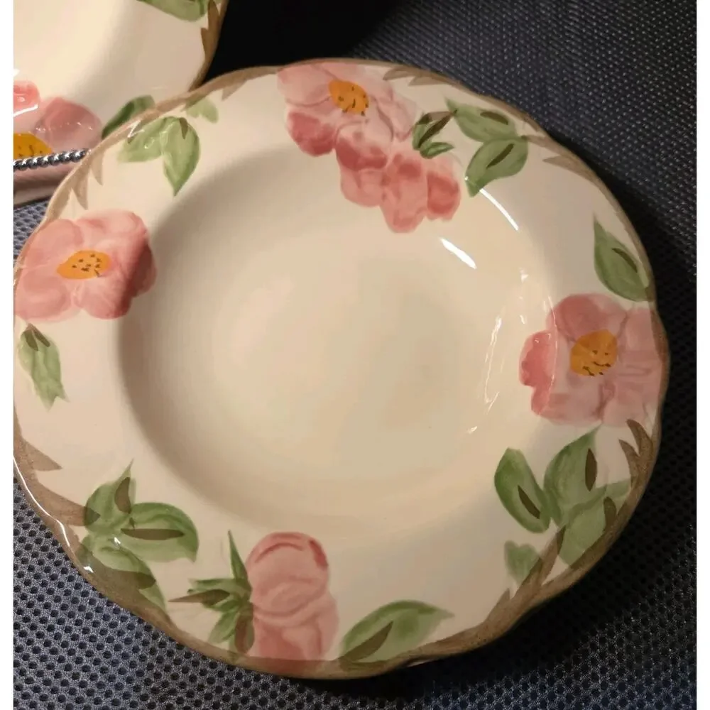Franciscan Desert Rose Soup Plate 9in Set Of 2